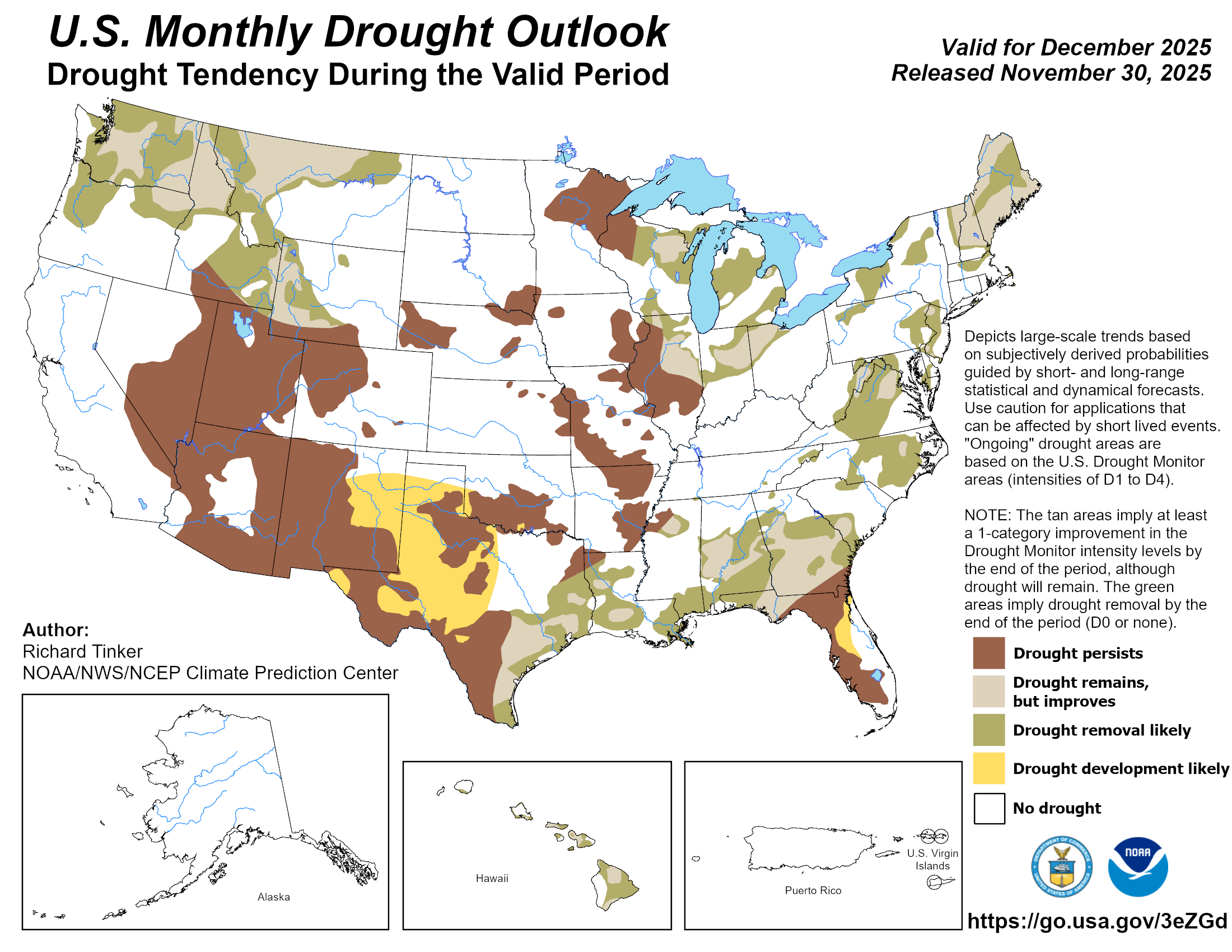 monthly drought outlook map