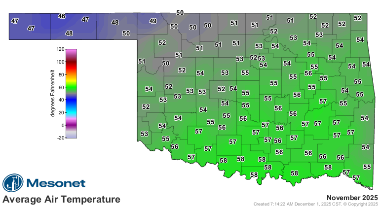 average air temperature map